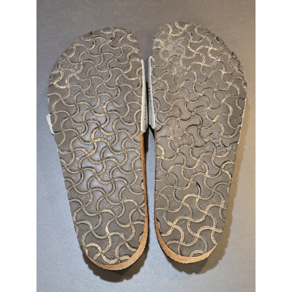 Birkenstock Madrid Sandals Silver Womens EU 41 US 10 Narrow Cork Footbed Germany - Picture 8 of 9